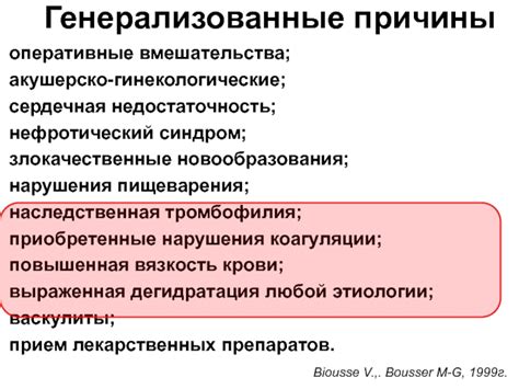 Акушерско-гинекологические причины