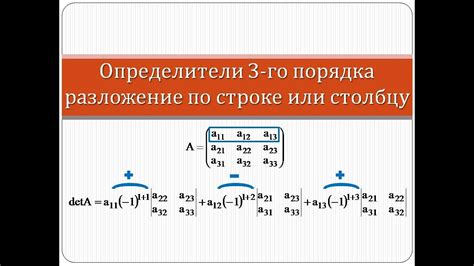 Алгоритм разложения по столбцу: вычисление определителя матрицы 4 на 4