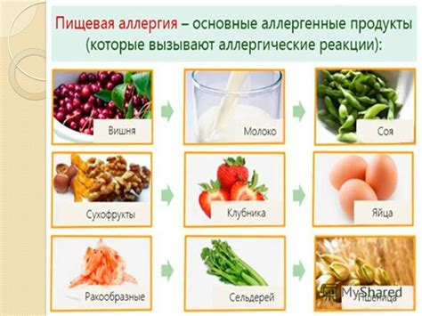 Аллергическая реакция на пищевые продукты и химические вещества