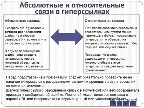 Важные аспекты при использовании гиперссылок