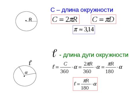 Влияние угла на длину дуги и радиус