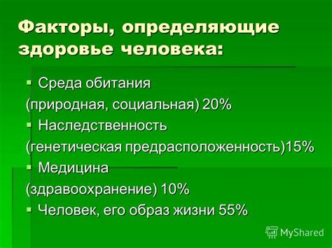 Генетическая предрасположенность и образ жизни