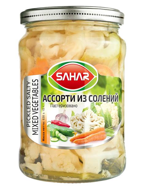 Герметичная укупорка и хранение ассорти овощей