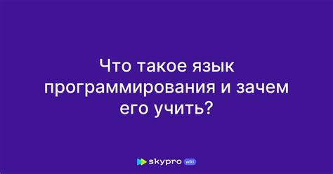 Зачем учить язык программирования