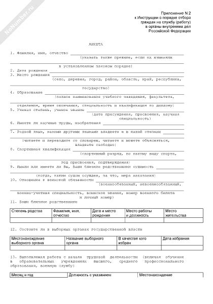 Значение правильно заполненной анкеты