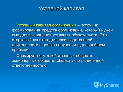 Значимость точного формирования уставной документации организации