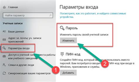 Изменение или сброс пароля доступа