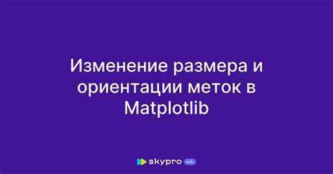 Изменение меток на графике в библиотеке matplotlib