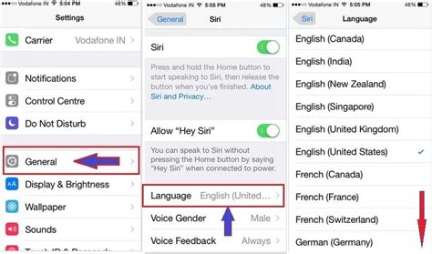 Измените язык распознавания голоса, если поиск на Siri требует большой доработки