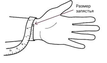 Измерение размера запястья перед покупкой часов