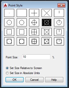 Использование стиля точек PDMKS в AutoCAD 2007