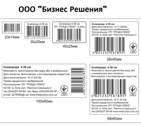 Кодировка товарных идентификаторов на этикетках товара