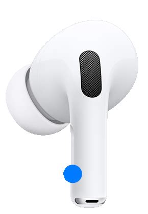 Место расположения кнопки сброса на AirPods 2