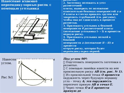 Методы устанавливания отношения взаимно перпендикулярных линий к горизонтальной поверхности