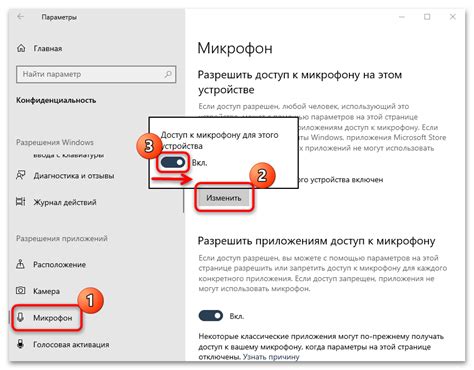 Настройка доступа к микрофону: придание разрешений