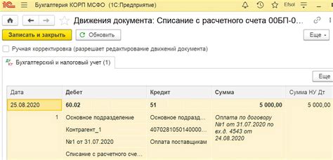 Настройка процесса отмены счета-заказа в 1С: детальное руководство