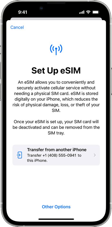 Настройка eSIM на вашем устройстве Apple