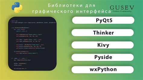 Описание библиотеки для разработки графического интерфейса на языке Python