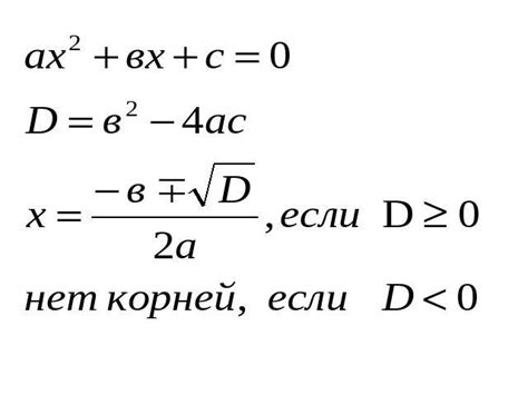 Описание сущности квадратного уравнения