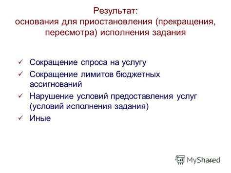 Определение причины временного прекращения предоставления услуг