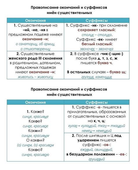 Орфографические правила в русском языке