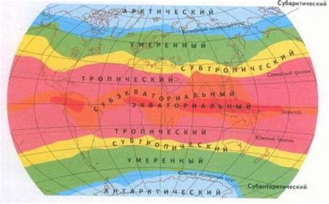 Основные особенности климатического пояса: погода и климатические условия