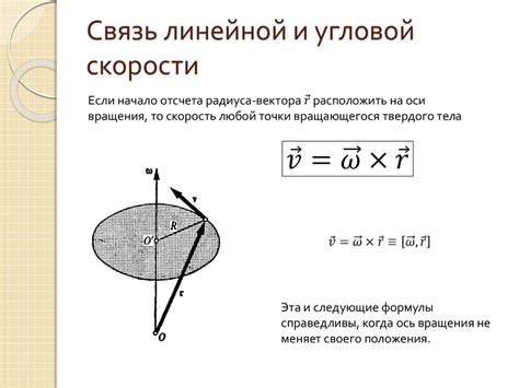 Основные понятия: связь между угловой скоростью и угловым ускорением