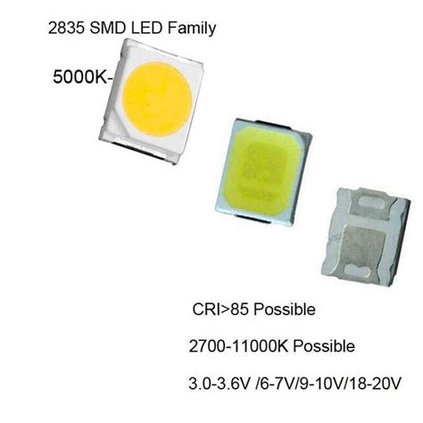 Основные характеристики SMD 5050 и SMD 2835: сравнение и различия