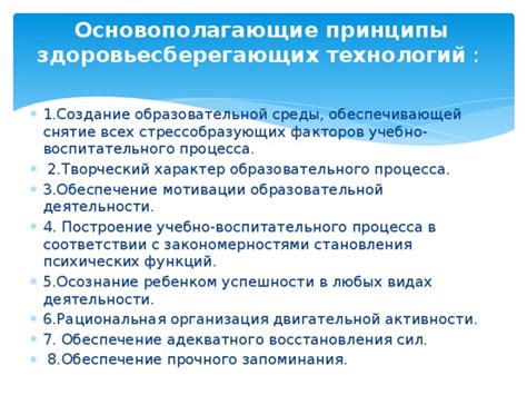 Основополагающие принципы МПК: грамотная организация образовательного процесса