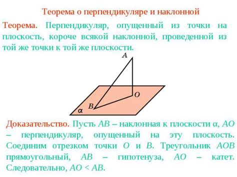 Основы геометрии: понятие плоскости и перпендикуляр