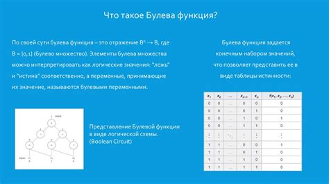 Особенности действия сопоставления в булевой математике