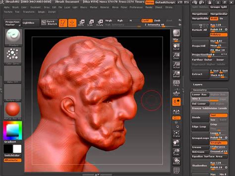 Особенности моделирования поверхностей в ZBrush