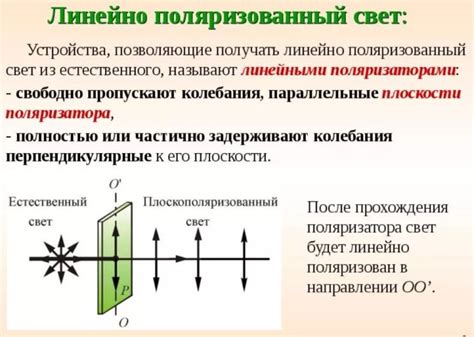 Особенности поляризованного света