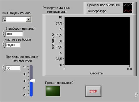 Отображение данных о температуре на экране холодильника