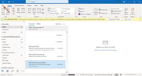 Отправка и получение электронных писем в Microsoft Outlook