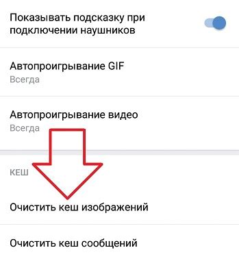 Очистка кэша ВКонтакте с помощью настроек iPhone