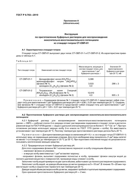 Подбор необходимых реагентов для определения окислительно-восстановительного потенциала