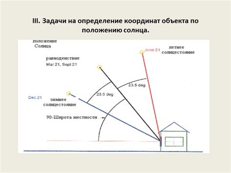 Подготовка к определению месторасположения объекта по положению солнца