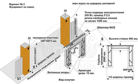 Подготовка основы и размещение опорных столбов