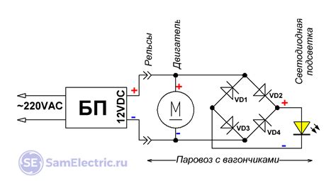 Подключение осветительной системы к источнику электропитания