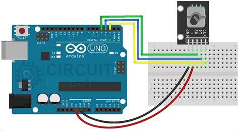 Подключение энкодера к плате Arduino