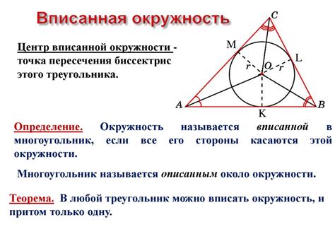 Построение описанной окружности вокруг треугольника