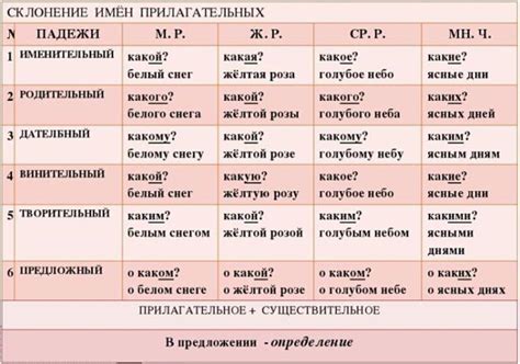 Прилагательные с изменением корня в роде единственного числа