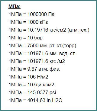 Применение паскаля в кгс см2 в различных сферах