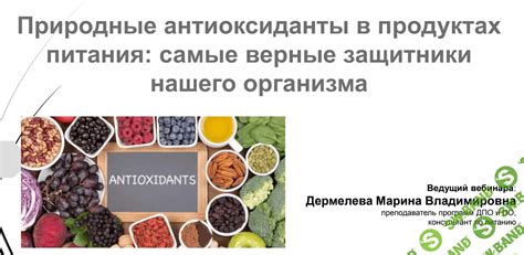 Природные антиоксиданты: секрет свежести продуктов питания