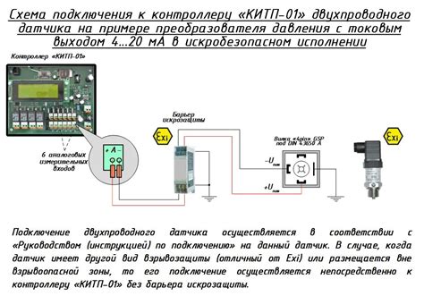 Присоединение датчиков давления к прессостату