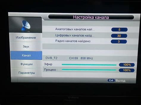 Проверка и настройка доступных телевизионных каналов