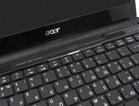 Процедура активации сопутствующей клавиатуры на переносном компьютере Acer