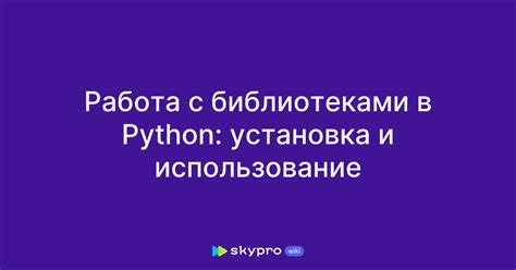 Работа с библиотеками и зависимостями в виртуальной среде разработки