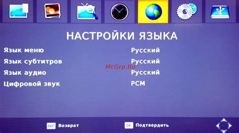 Раздел: Варианты настройки языка при первоначальном запуске программы